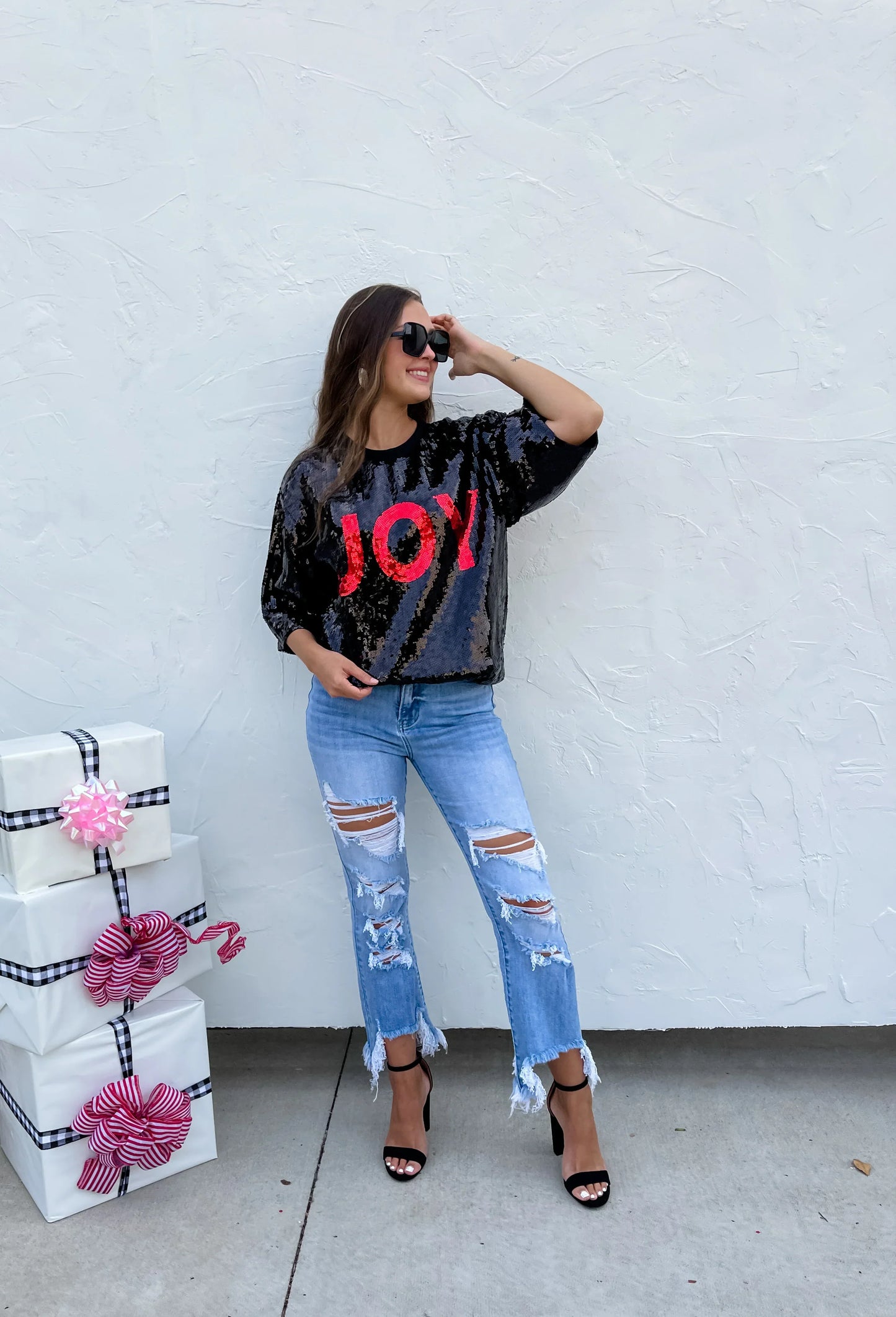 PREORDER: Holiday Chic Sequin Top in Two Colors
