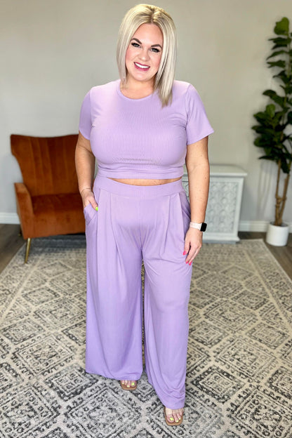 PREORDER: Petite Length Cropped Lounge Set in Four Colors